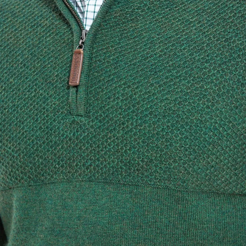 Schoffel Mens Fortrose Lambswool Jumper Evergreen-3